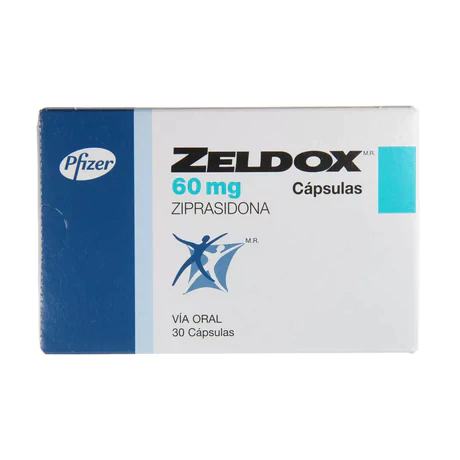 ZELDOX ZIPRASIDONA 60MG 30 CÁPSULAS