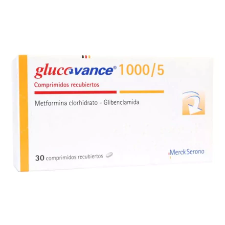 GLUCOVANCE 1000/5 METFORMINA / GLIBENCLAMIDA 30 COMPRIMIDOS RECUBIERTOS