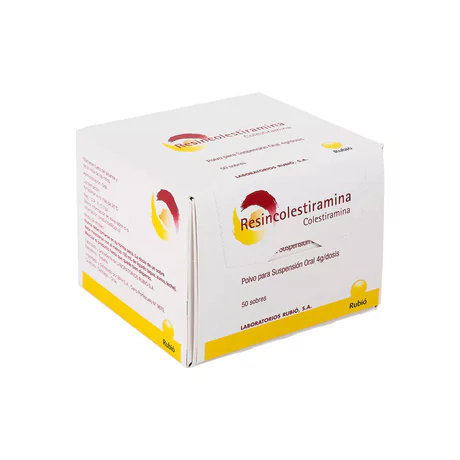 RESINCOLESTIRAMINA COLESTIRAMINA 4G POLVO SOLUCIÓN ORAL 50 SOBRES