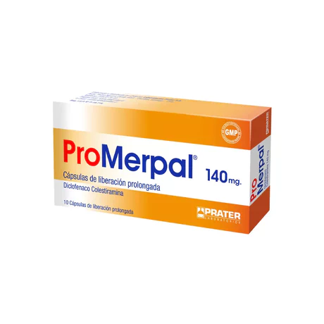 PROMERPAL DICLOFENACO 140MG 10 CÁPSULAS PROLONGADAS