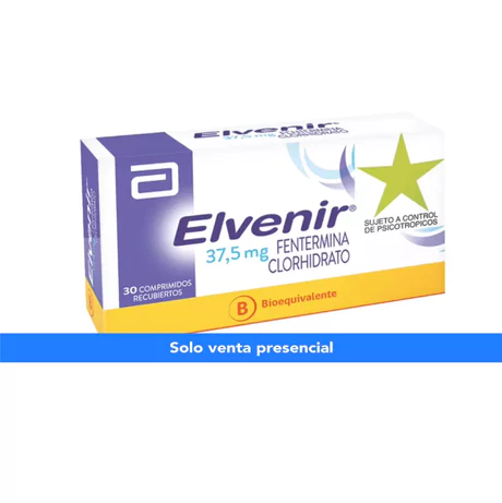 ELVENIR (B) FENTERMINA 37.5MG 30 COMPRIMIDOS RECUBIERTOS