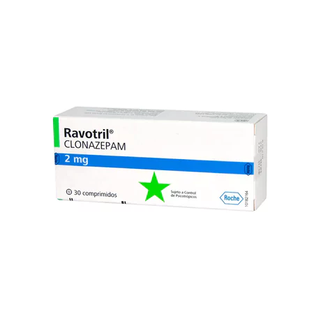 RAVOTRIL (R) CLONAZEPAM 2MG 30 COMPRIMIDOS