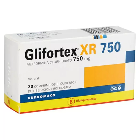 GLIFORTEX XR (B) METFORMINA 750MG 30 COMPRIMIDOS PROLONGADOS