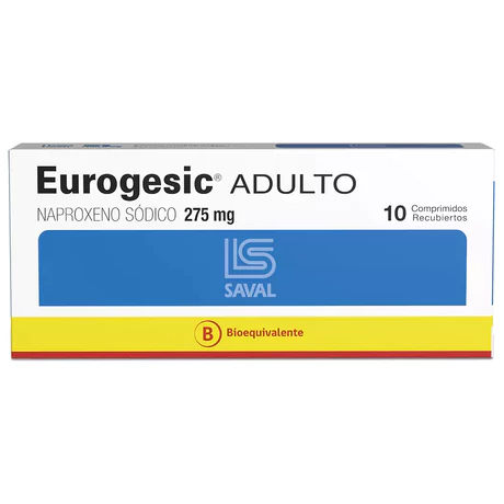 EUROGESIC ADULTO NAPROXENO SÓDICO 10 COMPRIMIDOS RECUBIERTOS