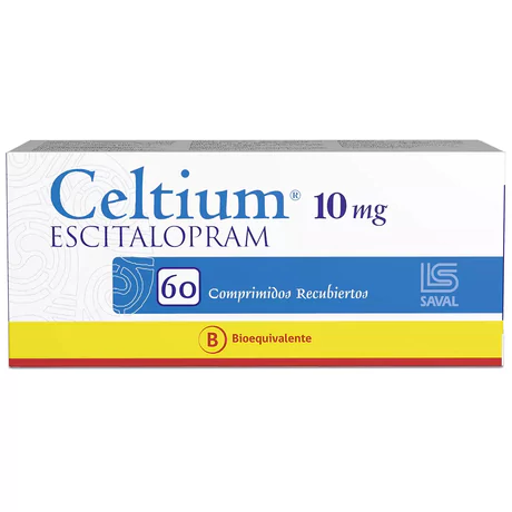 CELTIUM (B) ESCITALOPRAM 10MG 60 COMPRIMIDOS RECUBIERTOS