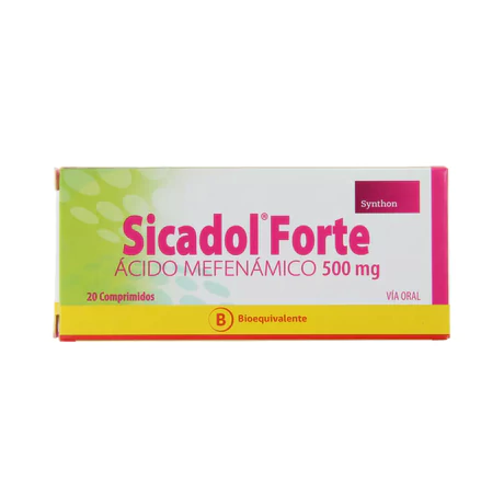 SICADOL FORTE (B) ÍCIDO MEFENÁMICO 500MG 20 COMPRIMIDOS