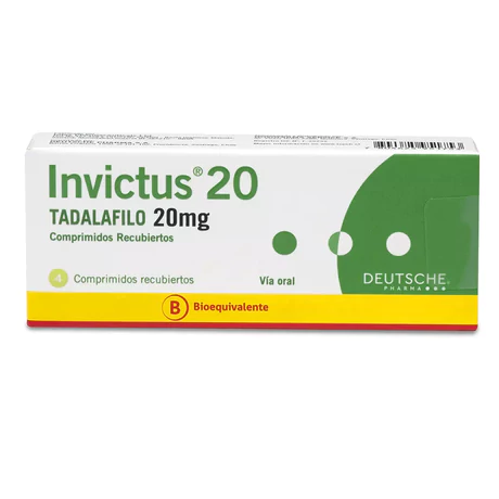 INVICTUS (B) TADALAFILO 20MG 4 COMPRIMIDOS RECUBIERTOS