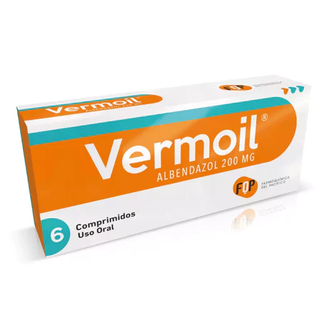 VERMOIL ALBENDAZOL 200MG 6 COMPRIMIDOS