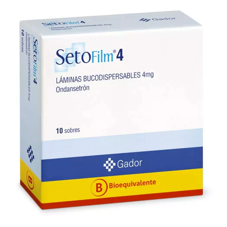 SETOFILM (B) ONDANSETRÓN 4MG LÁMINAS BUCODISPERSABLES 10 SOBRES