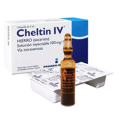 CHELTIN HIERRO 100MG/5ML INYECTABLE 1 AMPOLLA