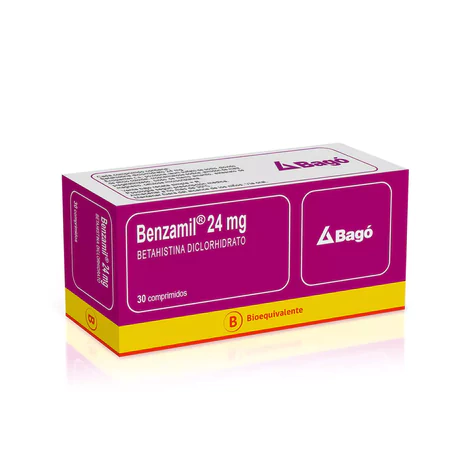 BENZAMIL (B) BETAHISTINA 24MG 30 COMPRIMIDOS