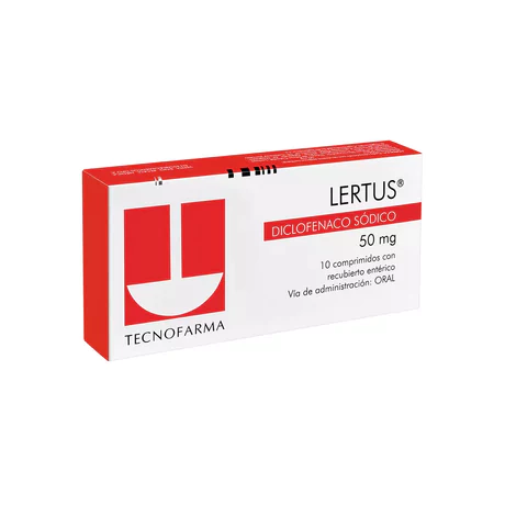 LERTUS DICLOFENACO SÓDICO 50MG 10 COMPRIMIDOS RECUBIERTOS