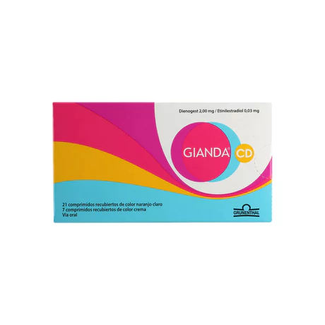 GIANDA CD DIENOGEST / ETINILESTRADIOL 28 COMPRIMIDOS RECUBIERTOS
