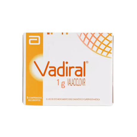 VADIRAL VALACICLOVIR 1G 5 COMPRIMIDOS RECUBIERTOS