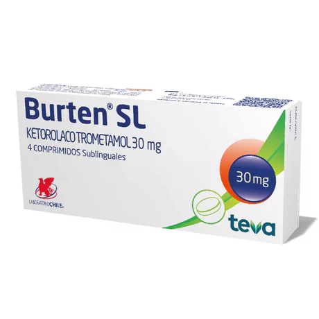 BURTEN SL KETOROLACO 30MG 4 COMPRIMIDOS SUBLINGUALES