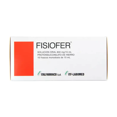 FISIOFER PROTEINSUCCINILATO FÉRRICO 800MG/15ML SOLUCIÓN ORAL 10 FRASCOS