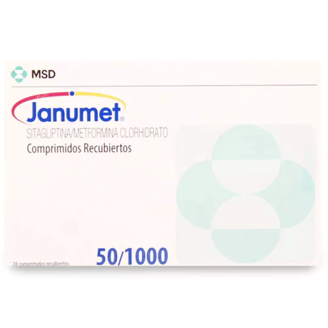 JANUMET SITAGLIPTINA / METFORMINA 50/1000 56 COMPRIMIDOS RECUBIERTOS