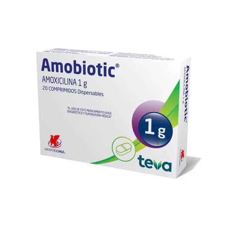 AMOBIOTIC AMOXICILINA 1G 20 COMPRIMIDOS DISPERSABLES