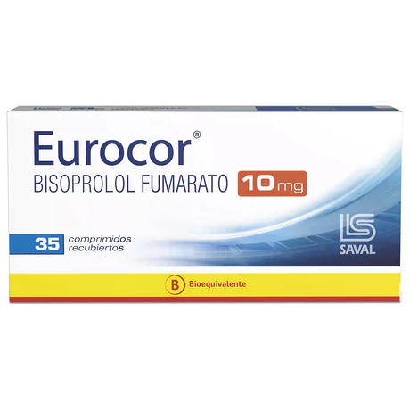 EUROCOR (B) BISOPROLOL 10MG 35 COMPRIMIDOS RECUBIERTOS