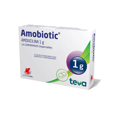 AMOBIOTIC AMOXICILINA 1G 14 COMPRIMIDOS DISPERSABLES