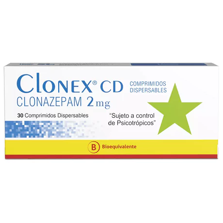 CLONEX CD CLONAZEPAM 2MG 30 COMPRIMIDOS DISPERSABLES