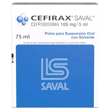 CEFIRAX CEFPODOXIMA 100MG/5ML SUSPENSIÓN ORAL 75ML