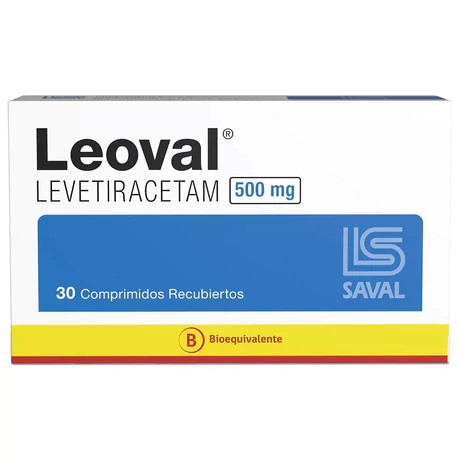 LEOVAL (B) LEVETIRACETAM 500MG 30 COMPRIMIDOS RECUBIERTOS