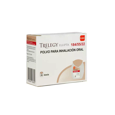 TRELEGY ELLIPTA 184/55/22 POLVO INHALACIÓN 30 DOSIS