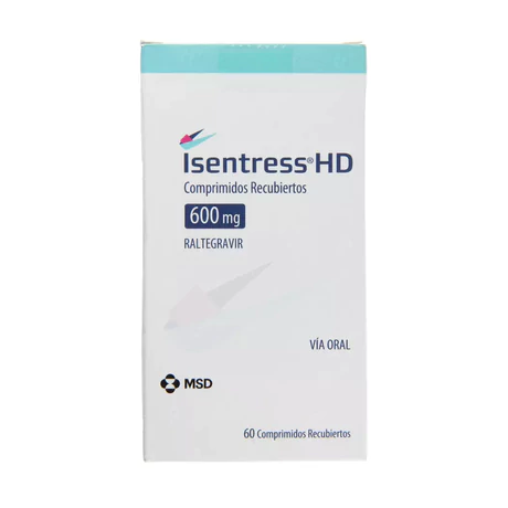 ISENTRESS HD RALTEGRAVIR 600MG 60 COMPRIMIDOS RECUBIERTOS