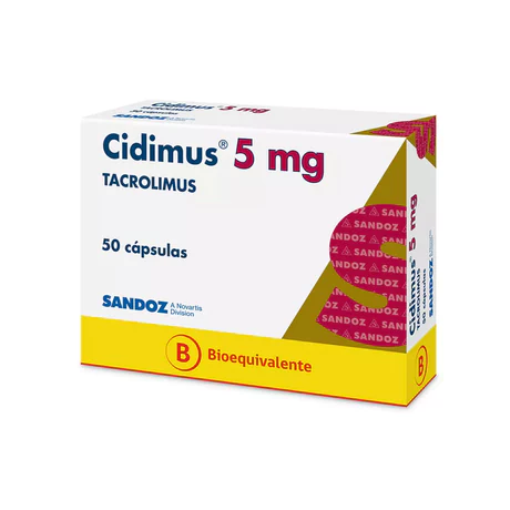 CIDIMUS (B) TACROLIMUS 5MG 50 CÁPSULAS