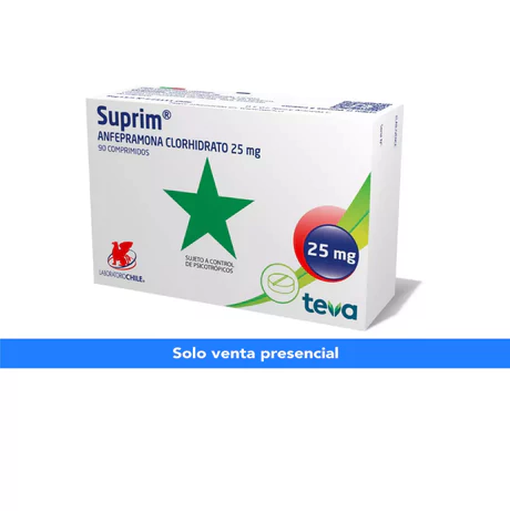 SUPRIM ANFEPRAMONA 25MG 90 COMPRIMIDOS
