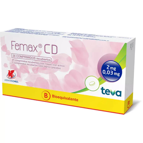 FEMAX (B) CD CLORMADINONA / ETINILESTRADIOL 28 COMPRIMIDOS RECUBIERTOS