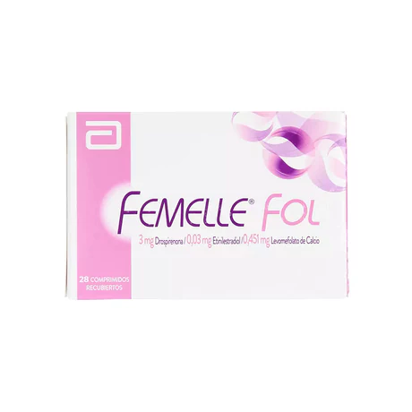 FEMELLE FOL DROSPIRENONA / ETINILESTRADIOL / LEVOMEFOLATO DE CALCIO 28 COMPRIMIDOS RECUBIERTOS