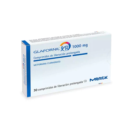 GLAFORNIL XR (R) METFORMINA 1000MG 30 COMPRIMIDOS PROLONGADOS