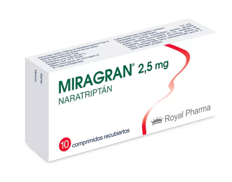 MIRAGRAN NARATRIPTÁN 2.5MG 10 COMPRIMIDOS RECUBIERTOS