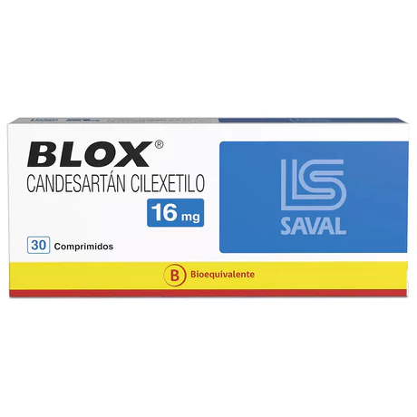 BLOX (B) CANDESARTÁN 16MG 30 COMPRIMIDOS