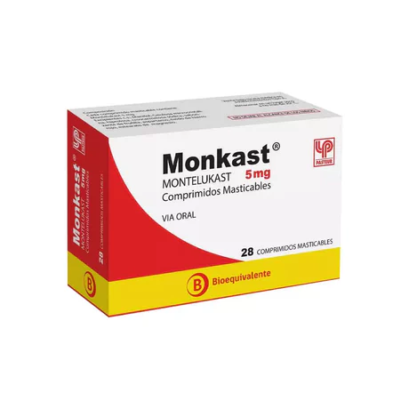 MONKAST (B) MONTELUKAST 5MG 28 COMPRIMIDOS MASTICABLES