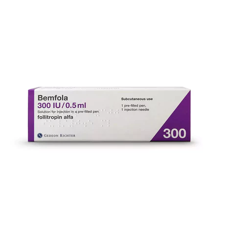BEMFOLA FOLITROPINA ALFA 300UI/0.5ML INYECTABLE 1 FRASCO-AMPOLLA