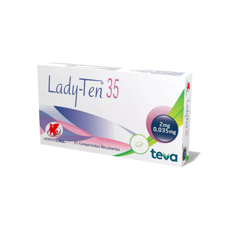 LADY-TEN 35 CIPROTERONA / ETINILESTRADIOL 21 COMPRIMIDOS RECUBIERTOS
