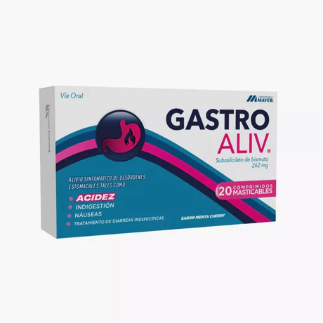 GASTROALIV 262 MG X 20 COMPRIMIDOS MASTICABLES