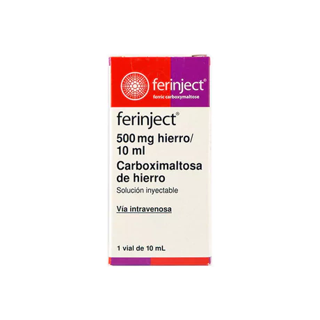 FERINJECT CARBOXIMALTOSA DE HIERRO 500MG INYECTABLE 1 VIAL 10ML