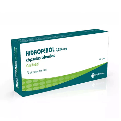 HIDROFEROL CALCIFEDIOL 0.266MG 3 CÁPSULAS BLANDAS