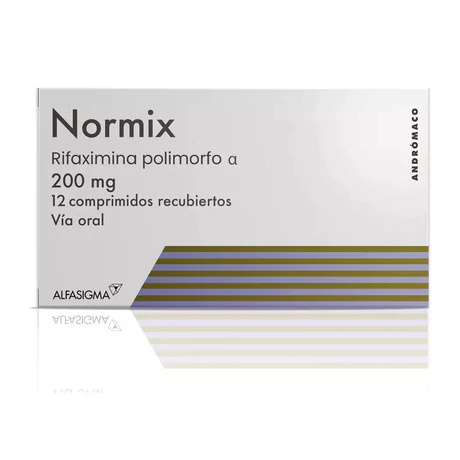 NORMIX RIFAXIMINA 200MG 12 COMPRIMIDOS RECUBIERTOS
