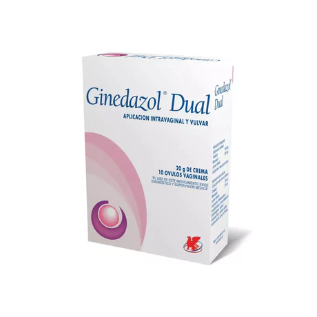 GINEDAZOL DUAL CREMA VAGINAL 20G + 10 Í“VULOS