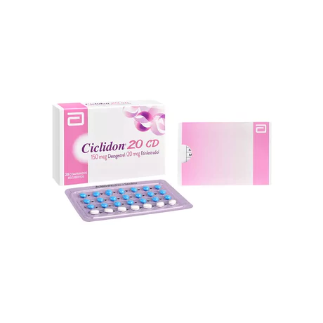 CICLIDON 20 CD DESOGESTREL / ETINILESTRADIOL 28 COMPRIMIDOS RECUBIERTOS