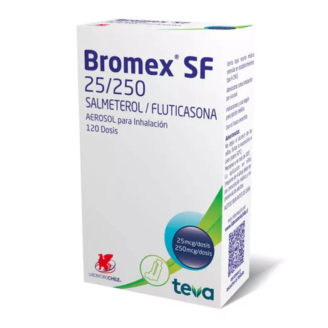 BROMEX SF 25/250 SALMETEROL / FLUTICASONA INHALACIÓN 120 DOSIS