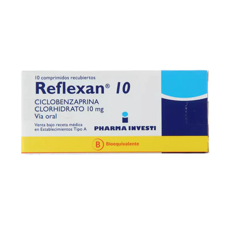 REFLEXAN (B) CICLOBENZAPRINA 10MG 10 COMPRIMIDOS RECUBIERTOS