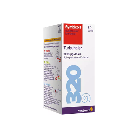 SYMBICORT TBH 320/9 BUDESONIDA / FORMOTEROL INHALACIÓN ORAL 60 DOSIS