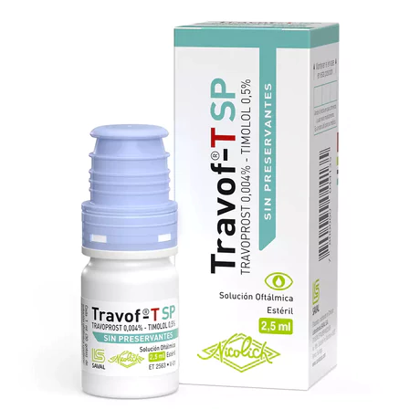 TRAVOF-T SP TRAVOPROST / TIMOLOL SOLUCIÓN OFTÁLMICA 2.5ML