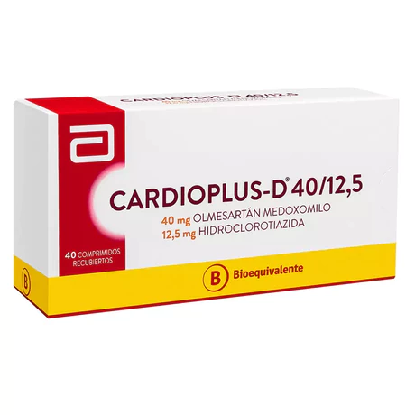 CARDIOPLUS-D 40/12.5 OLMESARTÁN 40 COMPRIMIDOS RECUBIERTOS